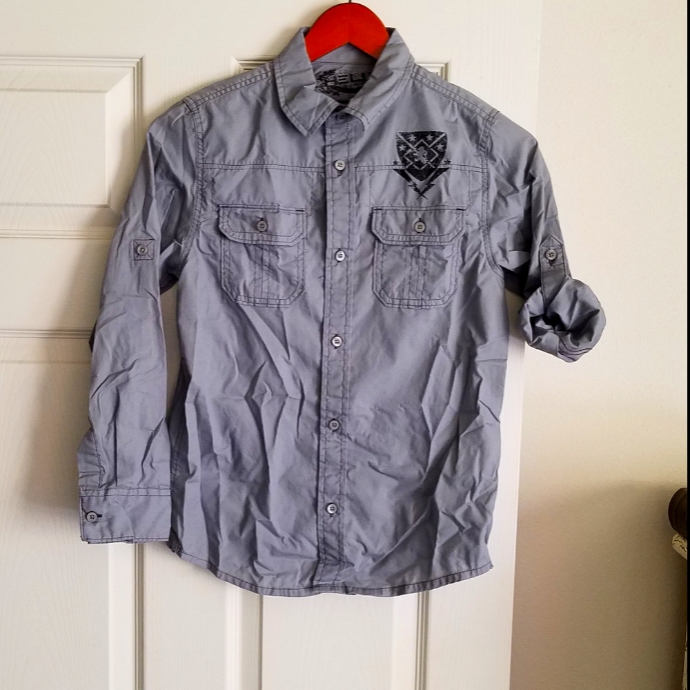 3/$15 Helix M (like 12/14) boys Button Up Excellent Cond